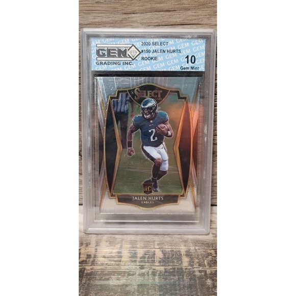 2020 Panini Select - Premier Level Jalen Hurts #150 (RC) GEM Grading Inc 10 - Picture 1 of 6